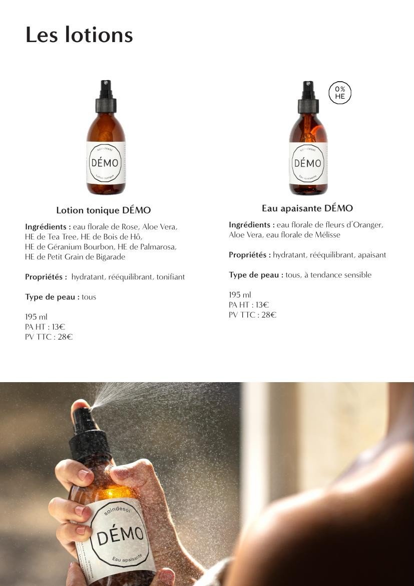 Soin de Soi — Catalogue produits