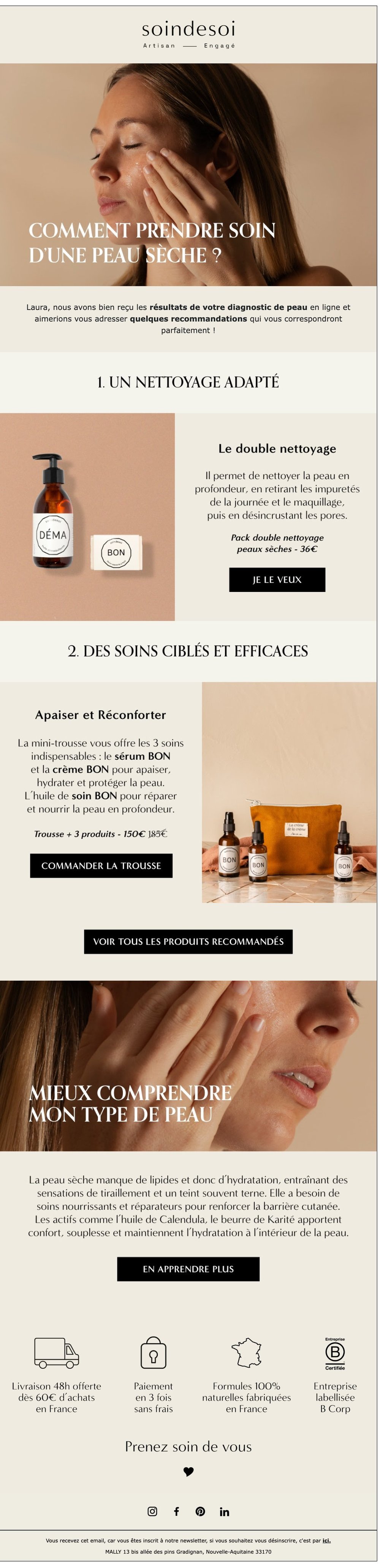 Soin de Soi — Campagne emailing